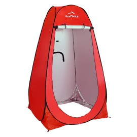 Your Choice Pop Up Privacy Shower Tent - Portable Changing Tent for Camping, Beach & Hiking - 6.2FT Lightweight with Carry Bag, Quick Setup & Full Coverage - Red
