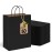MESHA Gift Paper Bags Black 10x5x13 Inches 50pcs Medium Gift Bag with Handles, Bulk Black Kraft Paper Bag for Small Business Shopping Bags for Grocery,Wedding Party Favor