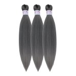 Grey Braiding Hair Pre Stretched 16 Inch Braiding Hair Short Synthetic Box Braids Hair for Braiding