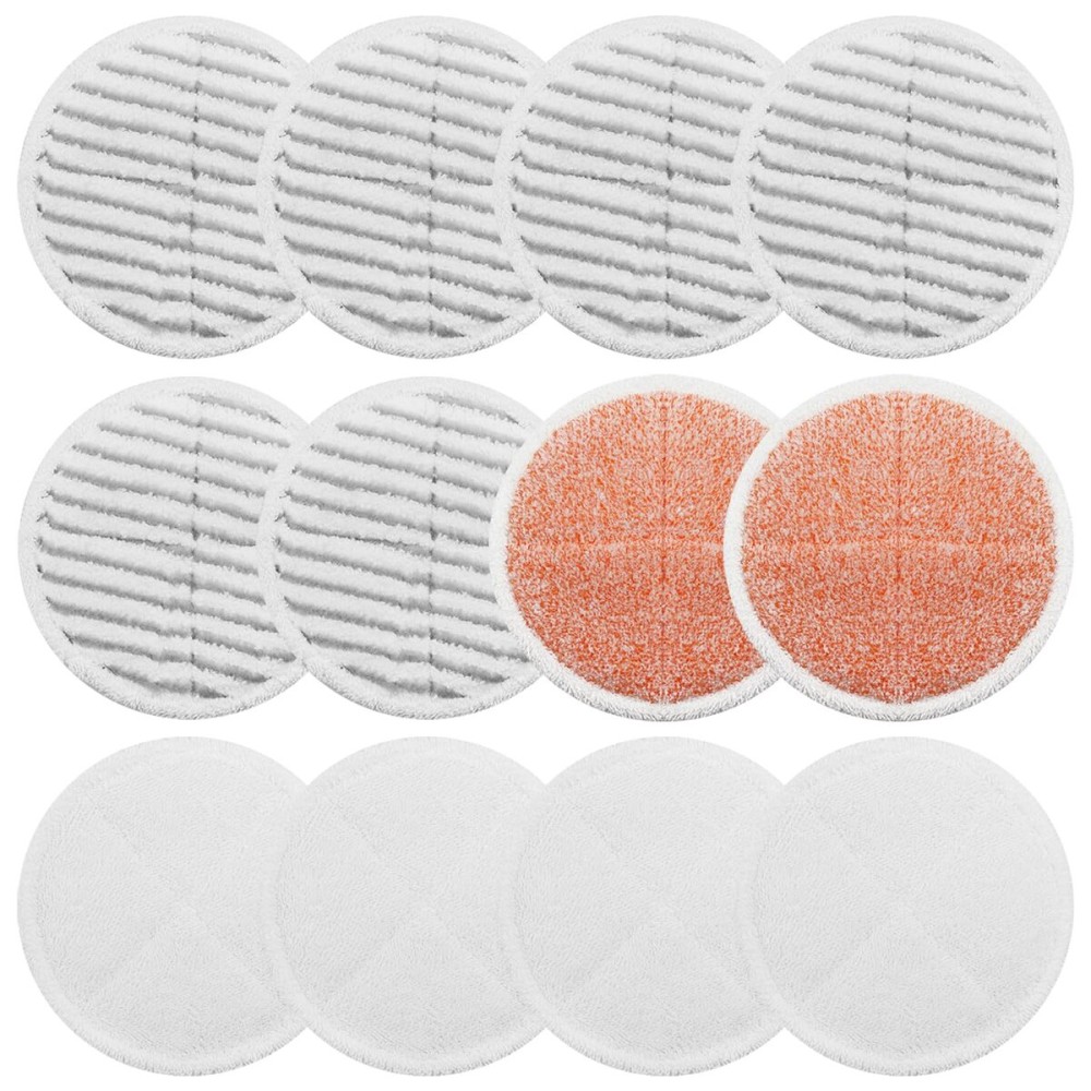 BeiLan Spin Wave Mop Pads Fit for Bissell Spin Wave 20399 23157 23159 2039A 2124A 20393 2039T 2039W 20391 20395 2307 2315A Heavy Soft Scrubby Pads for Hardwood Floor Cleaning Replacement Pads(12Pack)