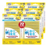 SANI 360 Sani Sticks Drain Cleaner and Deodorizer | Non-Toxic, Enzyme Formula to Eliminate Odors and Helps Prevent Clogged Drains | Septic Tank Safe (72 Count, Lemon)