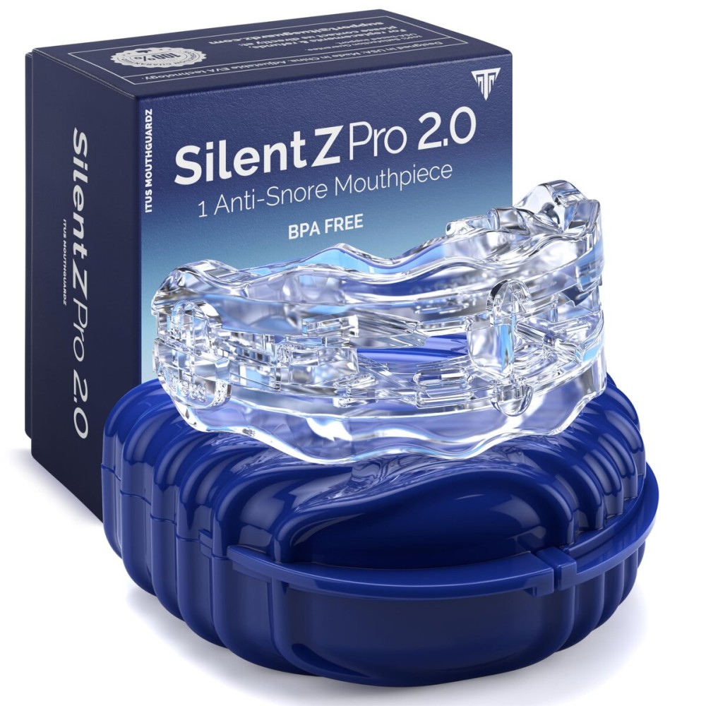 Itus Mouthguardz: SilentZPro 2.0 - USA Designed & FDA-Cleared Anti Snore Mouthpiece - Fully Adjustable Anti Snore Mouth Guard - Professional Patented Anti Snore Device, Medium