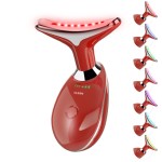 Facial Massager, Portable Face Neck Massager Wand for Skin Care(Red)
