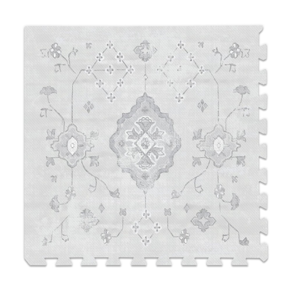 Lillefolk Baby Play Mat for Floor - 4x6ft Vintage Gray | Soft Non Toxic Premium EVA Foam Tiles for Tummy Time, Crawling & Playroom - Waterproof Interlocking Floor Mat for Babies & Toddlers (6 Tiles)