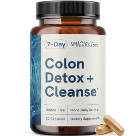 7 Day Colon Cleanse & Detox | Supports Bloating Relief & Occasional Constipation | Fast Acting 7 Day Detox Cleanse for Women and Men with Probiotics for Gut Health & Regularity | Gluten-Free | 30Ct.