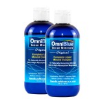 OmniBlue Ocean Minerals - 70+ Trace Minerals & Liquid Magnesium - Potassium, Chloride- Low Sodium - Natural Support for Sleep, Digestion, Regularity, Hydration & Electrolyte Balance (2-Pack 8oz)