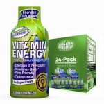 Vitamin Energy Focus+ Extra Strength Energy Shot Blue Raspberry 24 Pack, 260mg Natural Caffeine, B-Vitamins, CoQ10, Amino Acids, Focus, Productivity & Clarity, Zero Sugar, Gluten-Free, 1.93 fl oz