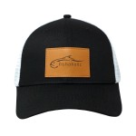 Fishoholic Snapback Baseball Fishing Hat - Mesh Trucker Fishing Gift for Dad Father Blackwhite