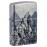 Zippo Mountain Sketch Design 540 Tumbled Chrome Pocket Lighter