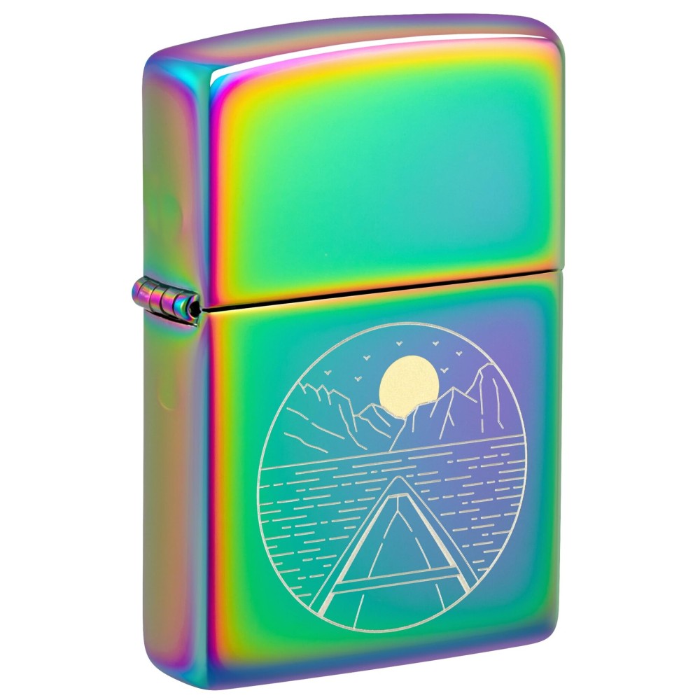 Zippo Moon Canoe Design Multi Color Pocket Lighter