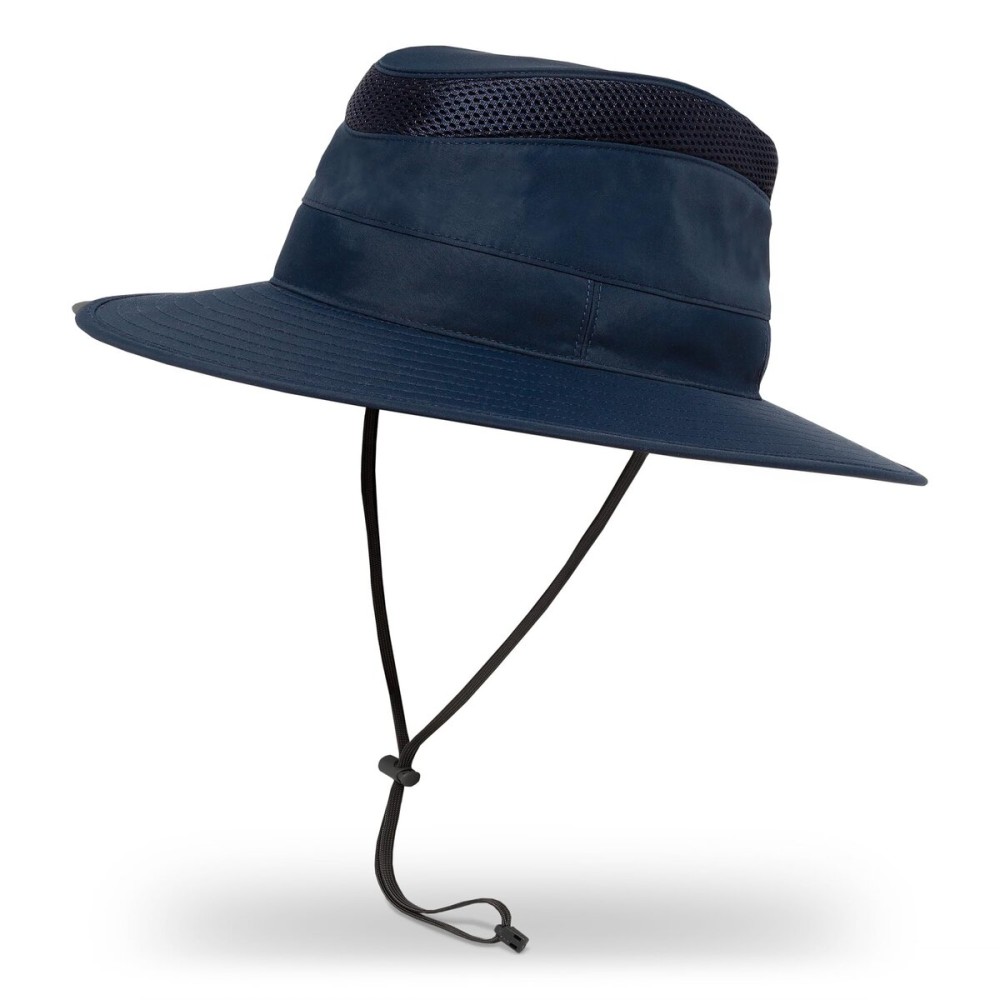 Sunday Afternoons Charter Hat, Sun Hats for Men, Women, UPF 50+ Protection, Safari Hat with Ventilation, Water Repellent Fishing Hat, Chin Strap, Packable, Navy, Medium
