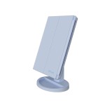 Infitrans Trifold Makeup Mirror Vanity Mirror with Lights,1X 2X 3X Magnification,Touch Screen,180 Adjustable Rotation,Portable Travel Bathroom Cosmetic Mirror