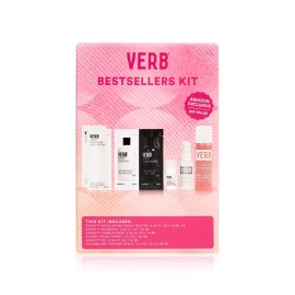 VERB Trial Kit, 6 pc - Includes Ghost Oil + Top Stylers & Samples for Volume, Moisture, Frizz Control & Heat Protection