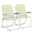VINGLI Patio Lawn Webbed Folding Chairs Outdoor Beach Portable Camping Chair for Yard, Garden (2, Yellow, Oversized)