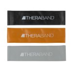 THERABAND Professional Resistance Band Loops Durable Resistance for Strength and Flexibility Exercises, Pilates, Yoga, Stretching, and Physical Therapy, 12 Continuous Loops (Black, Silver, Gold)