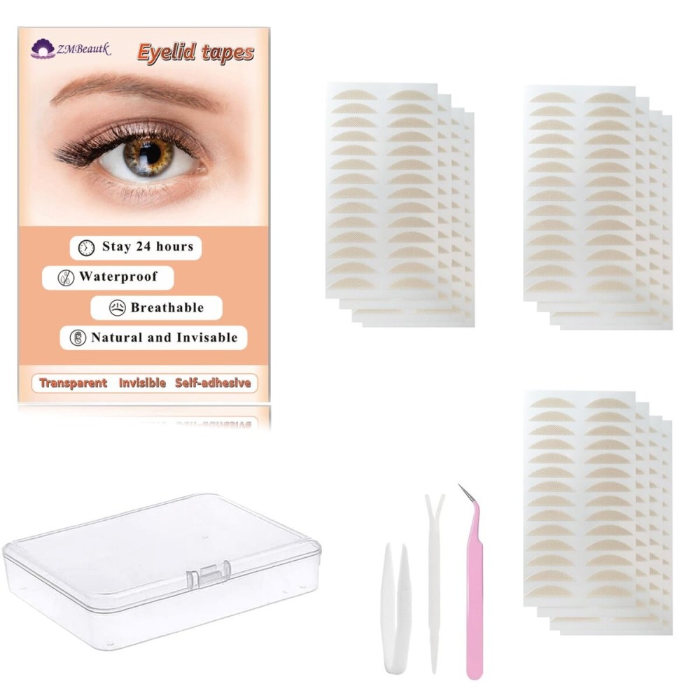 840Pcs Premium Quality Complexion Natural Invisible Single Side Eyelid Tape Stickers Medical-use Fiber Eyelid Lift Strip, Instant Eye Lift Without Surgery, Perfect for Uneven Mono-Eyelids5MM