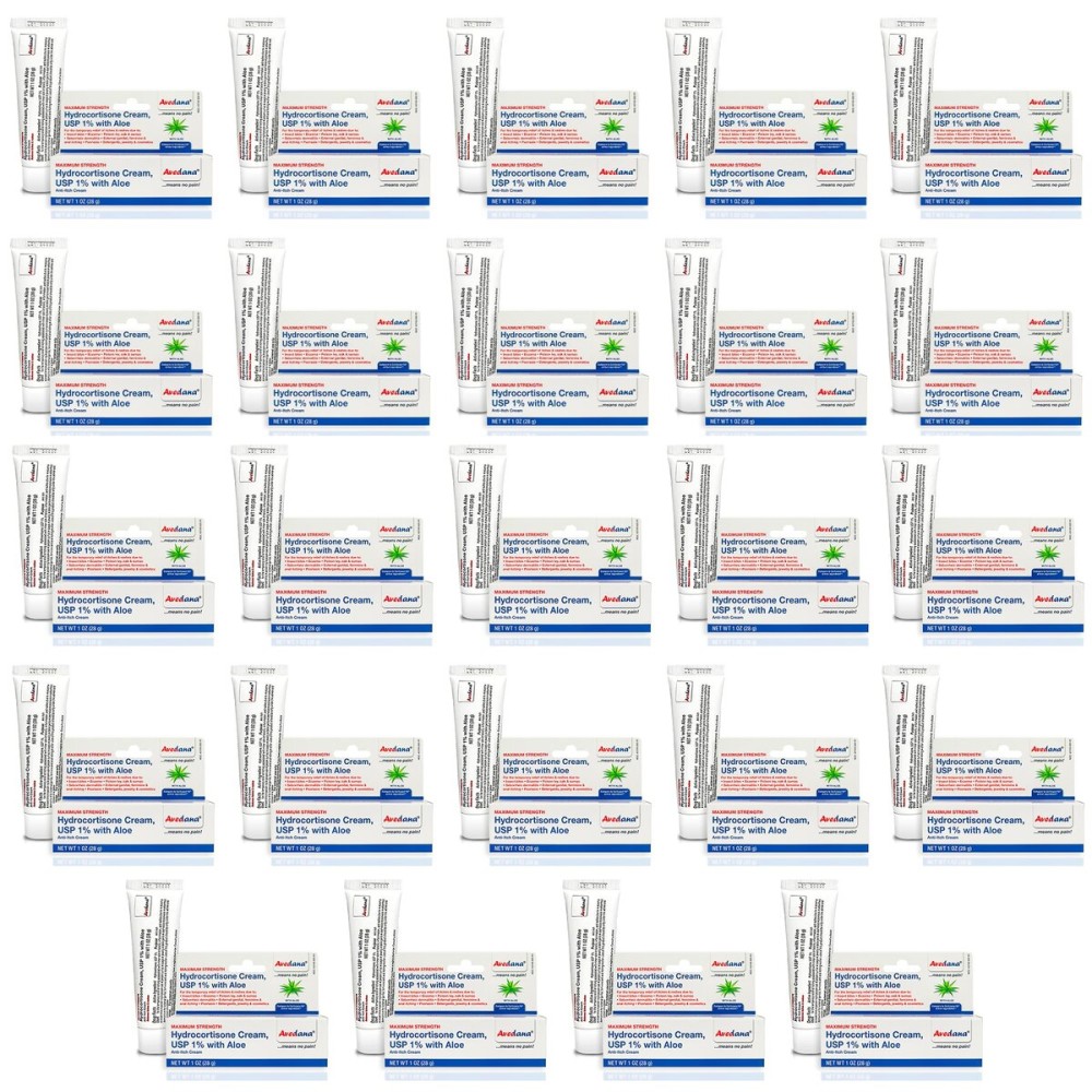 AVEDANA Hydrocortisone Cream with Aloe 1% - Maximum Strength Anti-Itch Relief for Skin Irritation, Eczema, Inflammation, Rashes, Insect Bites & Allergies - Soothing, Fast-Acting Formula, 1 oz Tube