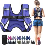 BAGAIL Weighted Vest, 5lb/8lb/10lb/12lb/15lb/20lb/25lb/30lb Weight Vest for Walking & Weight Loss, Reflective Rucking Vest with Phone Pouch for Women & Men, Home Gym & Outdoor Training