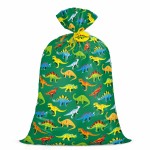 WRAPAHOLIC 56 Extra Large Dinosaur Gift Bag - Green Dinosaur Jumbo Bike Bag Gift Wrap for Girl Kids Boy Birthday, Baby Shower, Dino Party - 56 H x 36 W