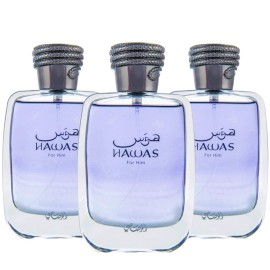 RASASI Hawas For Him EDP Spray 100ML (3.4 OZ) Long Lasting and Luxurious Scents for Men. (PACK OF 3)