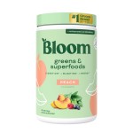 Bloom Nutrition Superfood Greens Powder, Digestive Enzymes with Probiotics and Prebiotics, Gut Health, Bloating Relief for Women, Chlorella, Green Juice Mix with Beet Root Powder, 25 SVG, Peach