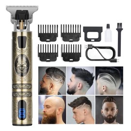 candyfouse Professional Hair Clippers for Men, Cordless Rechargeable Beard Trimmer with LCD Display Cutting Grooming Kit, USB Type-C Charging, Shaver Gifts