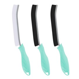 TQRR Hard Bristle Crevice Cleaning Brush-Thin Gap Scrub Brush, Small Cleaning Brush, Grout Brush, Kitchen Brush, Cleaning Tools for Toilet, Bathroom, Sink, Home, Household, Window (3, Mint)