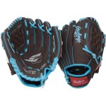 Rawlings | Sure Catch Youth Baseball Glove | Size 9.5 | Mocha/Electric Blue | Right Hand Throw