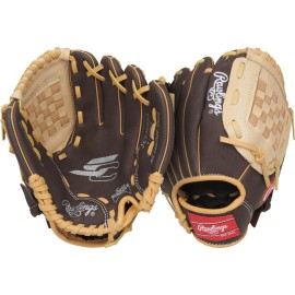 Rawlings | Sure Catch Youth Baseball Glove | Size 9.5 | Mocha/Camel | Right Hand Throw