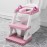 Potty Training Seat with Step Stool Ladder for Kids and Toddler,Wiifo Sturdy Potty Ladder with Soft Padded Cushion for Toddler Boys and Girls(Pink) 2025 New Version