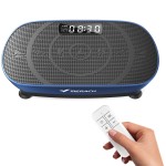 MERACH Vibration Plate Exercise Machine, Curved Vibration Plate for Lymphatic Drainage Weight Loss, Vibrating Plate with Real-Time Calorie Tracking on LED Display, Workout Equipment for Home Women Men