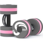 Sunlite Sports Water Weights Pool Exercise Dumbbells, Water Aerobic Equipment, High-Density EVA-Foam Dumbbell with Handle Strip, Aqua Therapy, Pool Fitness, Water Exercise, Set of 2