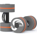 Sunlite Sports Water Weights Pool Exercise Dumbbells, Water Aerobic Equipment, High-Density EVA-Foam Dumbbell with Handle Strip, Aqua Therapy, Pool Fitness, Water Exercise, Set of 2