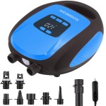 Paddle Board Pump Electric Portable, SUP Pump for Paddleboard, Professional 20PSI Air Compressor with Auto-Off, Deflation Function and 12V DC Car Connector for Inflatables, Kayaks and Boats(Blue)