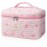 Large Makeup Bag, Cute Cosmetic Bag for Women Girls, Floral Coquette Aesthetic Toiletry Bag, Travel Make Up Organizer Bag (Pink Plaid Butterfly Flower