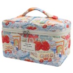 1pc Large Makeup Bag, Cute Cosmetic Bag for Women Girls, Floral Coquette Aesthetic Toiletry Bag, Travel Make Up Organizer Bag (Rabbit Print)