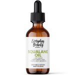 Squalane Oil - 100% Pure & Natural Plant Derived Facial Oil 2.02 Fl Oz Glass Bottle & Dropper - Cold Pressed and Unrefined Premium Grade Multipurpose Moisturizing Oil For Skin and Hair