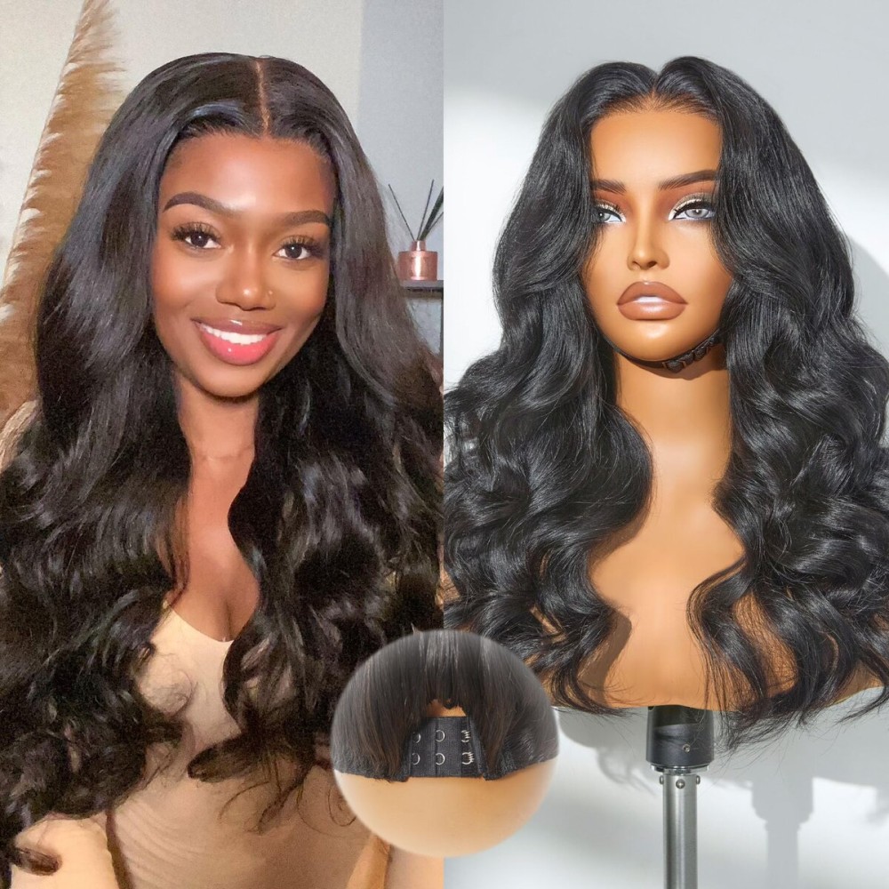 LUVME HAIR All-Day Comfort 100% Human Hair Loose Body Wave 5x5 Lace Front Wig Glueless Wigs Human Hair Pre Plucked Pre Cut Long Black Wig Lace Closure Wigs Frontal Wigs