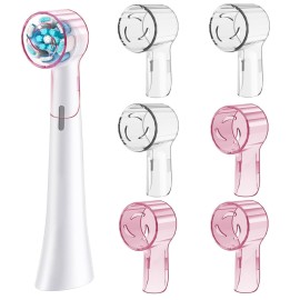 6 Pack Toothbrush Covers Compatible with Oral B iO Replacement Heads, Toothbrush Cover Caps Compatible with Oral B Pro1000 Electric Toothbrush HeadiO Toothbrush Head Cover for Travel & Home