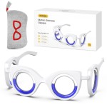 NEOISM Motion Sickness Glasses Carsickness Airsickness Seasickness Light Portable Nausea Relief Glasses for Travel for Adults or Kids (Red Bag)