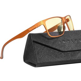 ANYLUV Blue Light Blocking Glasses Men Computer Gaming Glasses Lightweight Al-Mg Metal Anti Eyestrain Eye Protection