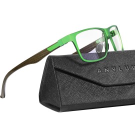 ANYLUV Blue Light Blocking Glasses Men Computer Gaming Glasses Lightweight Al-Mg Metal Anti Eyestrain Eye Protection