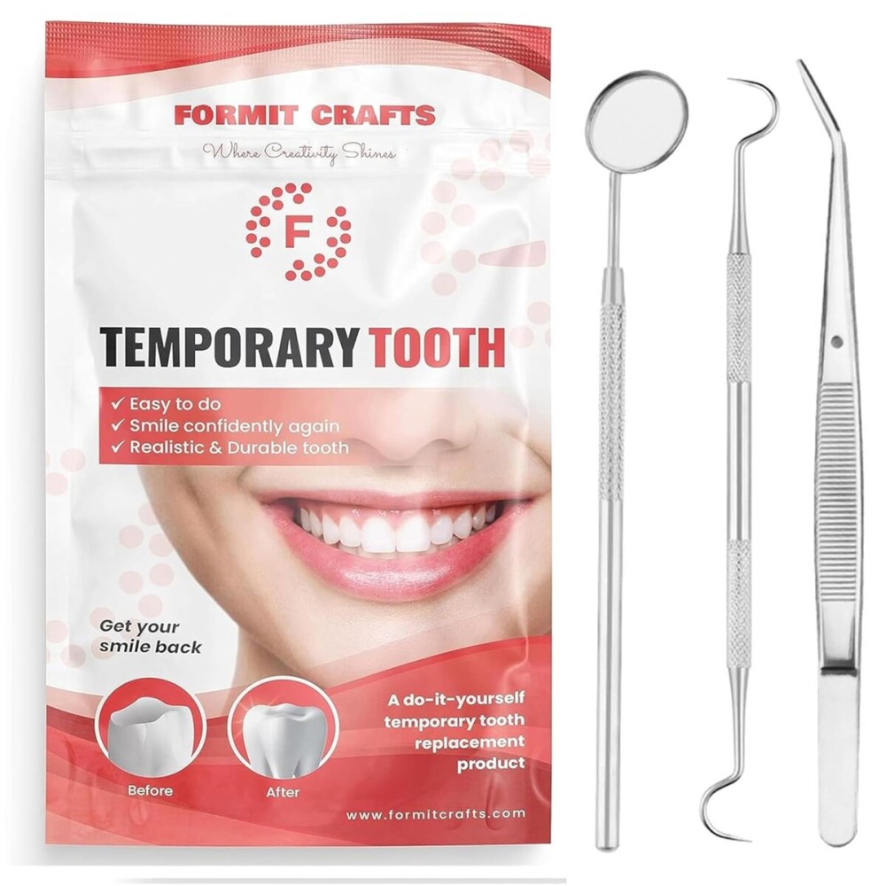 Thermoplastic Beads 40 Grams for Teeth Repair Plus Dental Tools-for DIY Tooth Filling - Moldable Thermal Beads for Repair - Ideal for Chipped, Cracked Teeth - Realistic and Durable