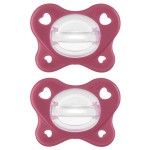 Chicco PhysioForma Dual Soft Orthodontic Pacifier, 16-24m | 100% Soft Silicone | Supports Breathing & Oral Development | One-Piece Design | Flex-Shield | Sterilizing Case | BPA Free | Mulberry, 2pk
