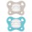 Chicco PhysioForma Dual Soft Orthodontic Pacifier, 6-16m | 100% Soft Silicone | Supports Breathing & Oral Development | One-Piece Design | Flex-Shield | Sterilizing Case | BPA Free | Grey/Marine, 2pk