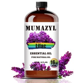 Lilac Essential Oil, Lilac Oil 16 Fl Oz 480ML for Diffuser Humidifier Yoga Cleaning DIY Candle Soap Making Essential Oils