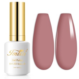 Imtiti Gel Nail Polish, 0.5 fl oz Mauve Pink gel polish Color Soak Off UV Lamp Nail Art Manicure Salon DIY Nail Design Decoration at Home Holiday Gifts for Women
