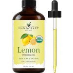 Handcraft Blends Organic Lemon Essential Oil - 1 Fl Oz - 100% Pure and Natural - Premium Grade Essential Oil for Diffuser and Aromatherapy
