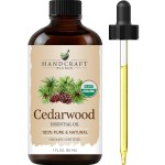 Handcraft Blends Organic Cedarwood Essential Oil - 1 Fl Oz - 100% Pure and Natural - Premium Grade Essential Oil for Diffuser and Aromatherapy