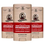 Dr. Squatch Natural Deodorant for Men - Odor-Squatching Aluminum Free - Sandalwood Summit (2.65 oz, 3-Pack)